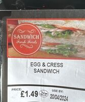 Egg and cress sandwich