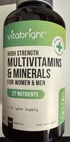 High strength multivitamin & minerals for women and men