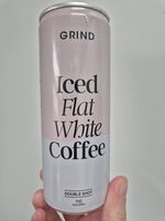 Iced flat white coffee