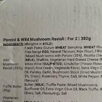 Wild mushroom ravioli