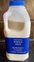 Fresh british whole milk