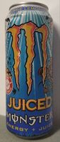 Juiced Monster Aussie Lemonade - משקה אנרגיה מוגז עם 2% מיץ לימון מרכז, טאורין, קפאין, ל-קרניטין ל-טרטראט, ויטמינים מקבוצת B עם סוכרים וממתיק