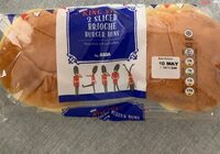Sliced brioche burger buns