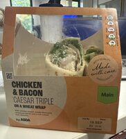 Chicken and bacon caesar triple wrap