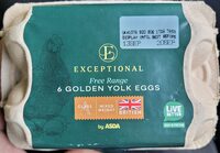 Free Range 6 Golden Yolk Eggs
