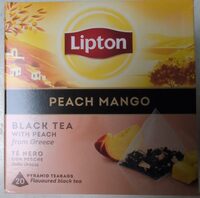 Zwarte thee met perzik en mango
