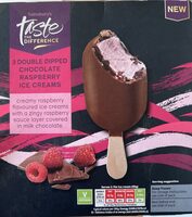 Double dipped chocolate raspberry ice creams