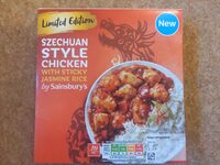 Szechuan style chicken with rice