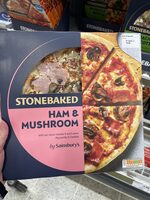 Stone baked Ham & Mushroom Pizza