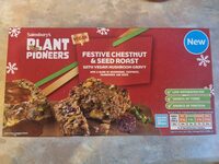 Festive chestnut & seed roast with vegan mushroom gravy