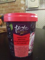 Vanilla and British black currant ice cream