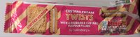 Custard Creams Twists with a Rhubarb & Custard flavour filling