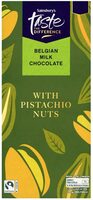 Belgian Milk Chocolate with pistachio nuts