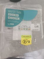 Wafer thin cooked chicken