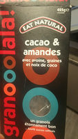 Cacao & amandes avec avoine, graines et noix de coco