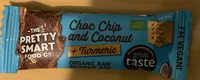 Brownie bar pépites de chocolat, noix de coco et curcuma