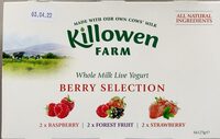 Whole milk live yogurt berry selection