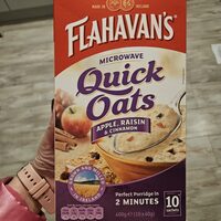 Microwave Quick Oats Apple, Raisin & Cinnamon (10x40g Sachets)