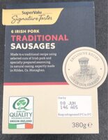 Irish pork sausaged