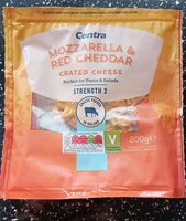 Mozzarella And Red Cheddar Grated Cheese Strength 2