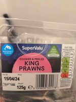 Cooked and peeled prawns 125g