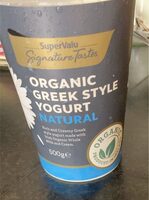 Organic greek style yogurt natural