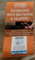 Hummus with red pepper and jalapeño