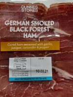 German smoked black forest ham