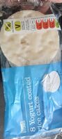 Yogurt coated rice cakes
