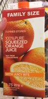 100% pure squeezed orange juice