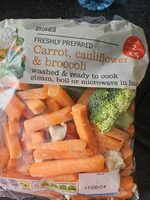 Carrot cauliflower and broccoli