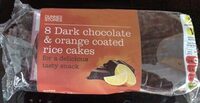 Dark chocolate & orange coated rice cakes
