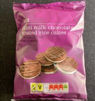 Mini milk chocoolate coated rice cakes