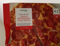 Triple pepperoni thin pizza