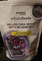 Milled chia seeds with blueberry