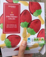 Mini strawberry lollies