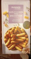 Garlic and herb mini bread sticks