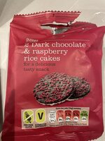 Dark chocolate & raspberry rice cakes