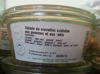 Salade de Crevettes Acidulée aux Pommes et aux Radis