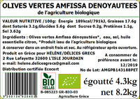 Olives Vertes Amfissa Denoyautees