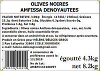 Olives Noires Amfissa Denoyautees