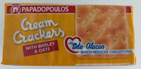 Cream crackers barley and oat