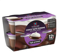 Choco Taste Pudding With White Topping