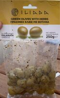 Green olives with herbs