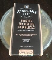Houmous aux oignons caramelisés
