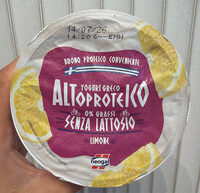 Yogurt greco limone senza lattosio altoproteico