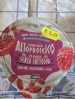 Yogurt Alto Proteico 0% Grassi Senza Lattosio Lampone, Melograno E Goji