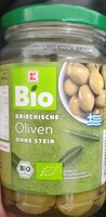 Griechische grüne Oliven ohne Stein