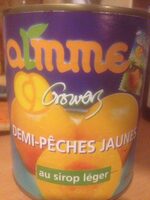 Demi-pêches jaunes au sirop léger