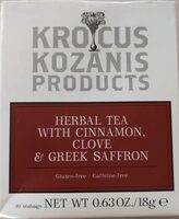Saffron Tea With Cinnamon & Clove Krocus Kozanis